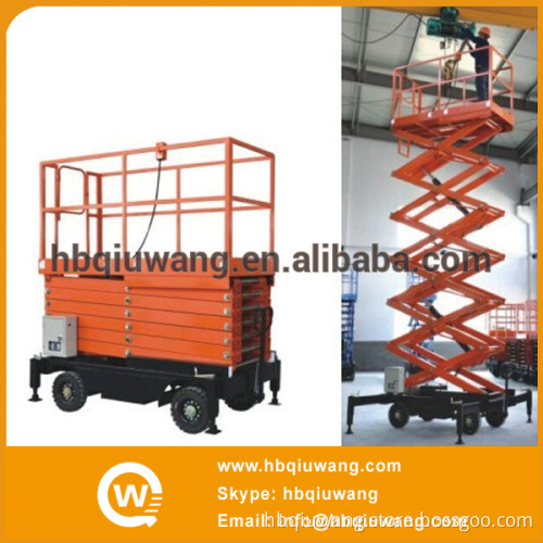 Four wheel scissor lift hydraulic platform lift